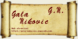 Gala Miković vizit kartica